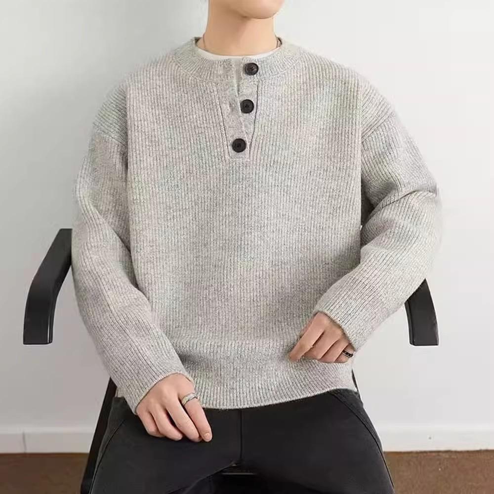 Podzimní a zimní topy Jednoduchý svetr Pánský pulovr Spodní svetr