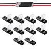 Premium-Double-Wire Plug-In Connector+Locking Buckle, No Wire Stripping Cutting 2 Way 2 Pin LED Connector For AWG 20-24 60PCS