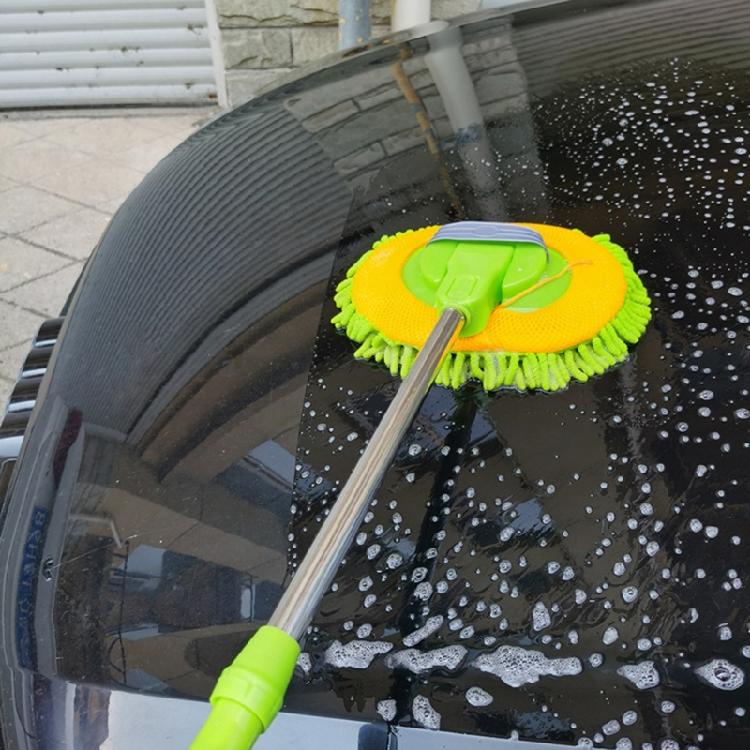 Car Wash Brush Telescoping Long Handle Cleaning Mop Super Absorbent Car Wash Mop