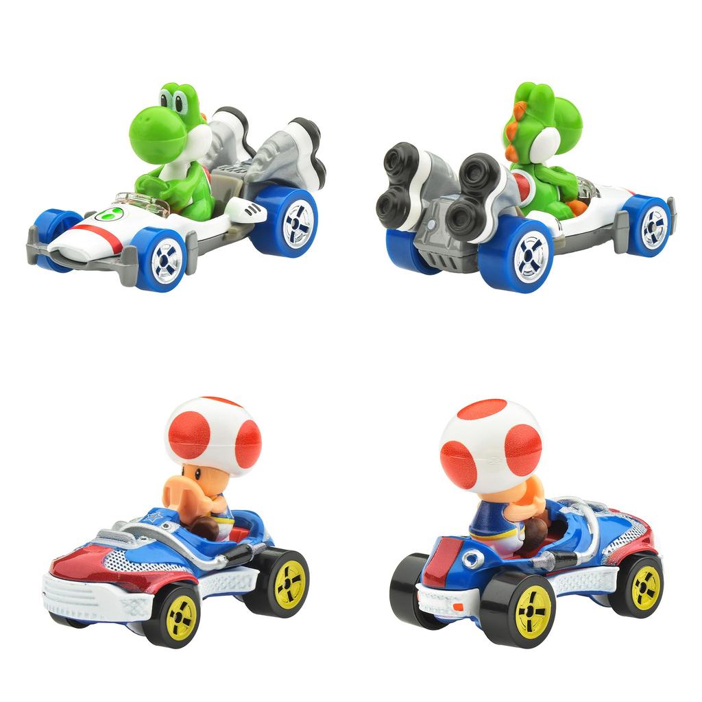 Hot Wheels Mario Kart Assorted Ride-on Toy Cars (8 cars per box) - Ages 3 and up - Multi-color GBG25-988B