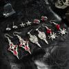 New Popular Halloween Skeleton Bat Earrings with Gothic Style Earrings Design Goth Cross Rose Piercing Earrings Jewelry Earrings