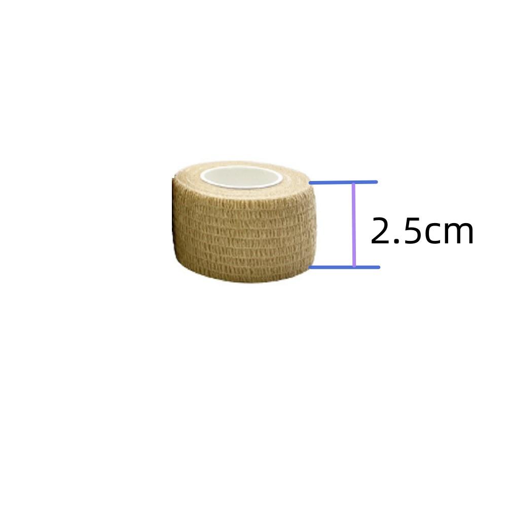 10 Rolls Self-Adhesive Bandage Gauze Elastic Adherent Tape Wrap 2.5cm X 4.5m Tan