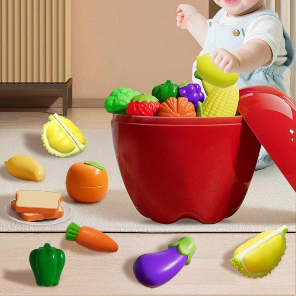 25/32PCS 25/32PCS Fruits Cutting Toy Set Early Educational Mock Fruit Cutting Toy  Children Play