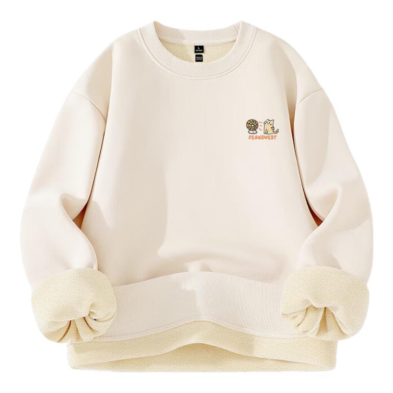 Jeanswest Men's Cartoon Cat Fleece Sweatshirt