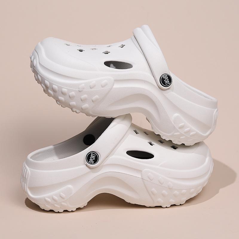 2025 pantofi populari cu talpă cu găuri, papuci cool cu vârf în pungă, cu talpă groasă, anti-alunecare, de purtat pentru femei, plajă la malul mării, senzație de călcat pe rahat, bărbați