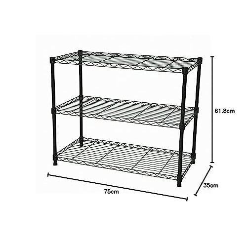 AITECH NS-7535BR Brown Metal Rack, 75x35x61.8cm, 19mm Diameter Steel Rack Set