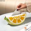Creative Cute Lemon Shape Ceramic Tissue Box Coffee Table Desk Decoration Lemon Tissue Box Bedside Table Paper Towel Case