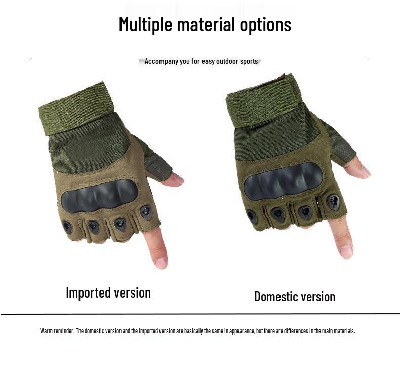 Men's Tactical Half-Finger Gloves: Shock Absorption, Camouflage, for Training, Cycling, Motorcycle, and Outdoor Safety.