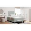 Box Spring Bed with Headboard Light Grey 190 x 120 cm Velvet