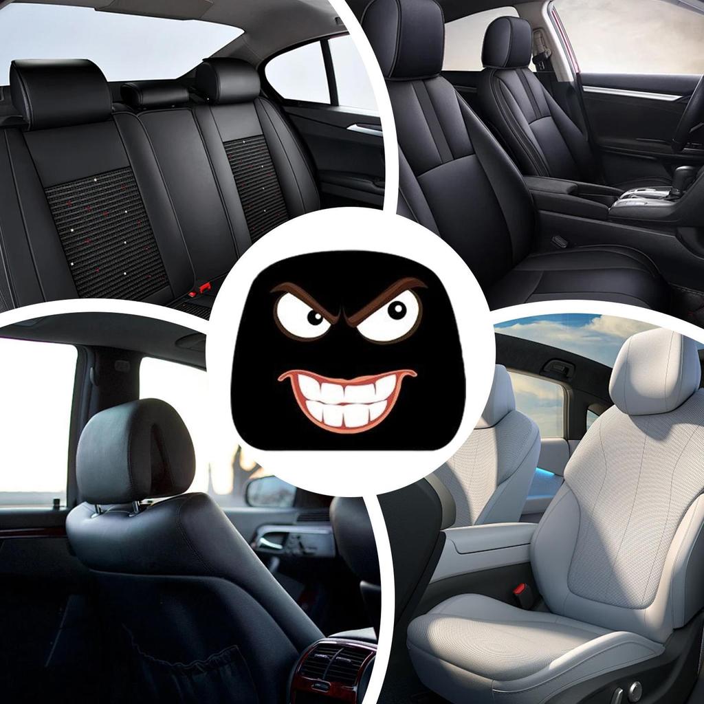 Funny Car Headrest Covers 2-Piece Funny Automobile Head Rest Protector Protector Automotive Decorations For Vehicle Truck RV SUV