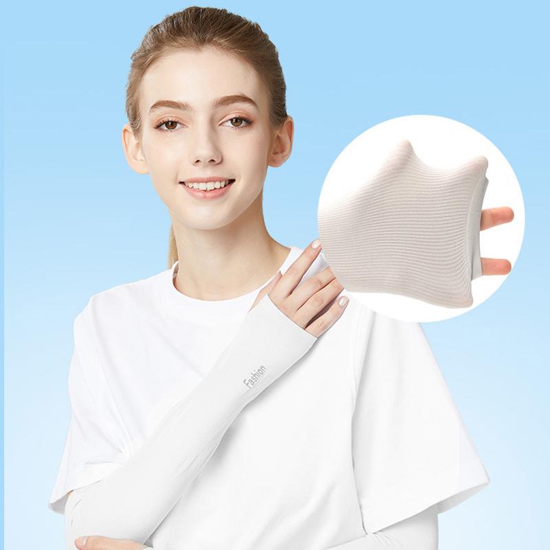 1Pair Arm Sleeves Ice Fabric Sun UV Protection Summer Sun Cool Outdoor Activity Cuff Cover Arm Sleeve Unisex