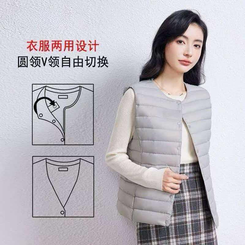 Womens Lightweight Down Vest 2026 Winter Slim Fit Puffer Outdoor Hiking Camping Travel Daily Wear