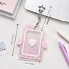 Cute 3 Inch Card Holder Colorful Angel Wings Clear Acrylic Card Sleeve ID Card Cover