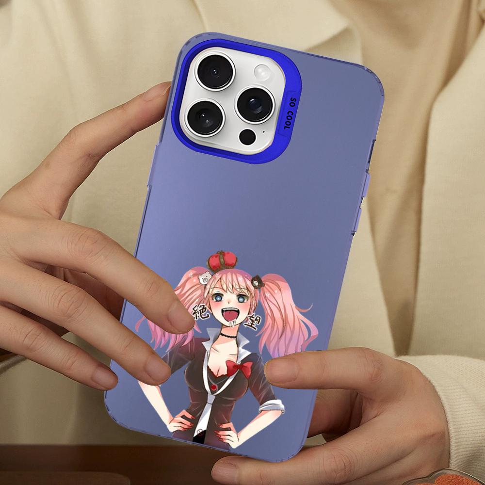 Danganronpa Junko Enoshima Monokuma Phone Case For IPhone 16 15 14 13 12 11 Pro Max X XR XSMAX Plus Matte Shockproof Back Cover