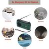 Portable LED Flashlight Outdoor Emergency Rescue Multi-band AM/FM/SW Solar Hand-charged Radio for Emergency Phone Charge