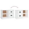 Glossy White TV Cabinet 73 x 35.5 x 47.5 cm Particleboard