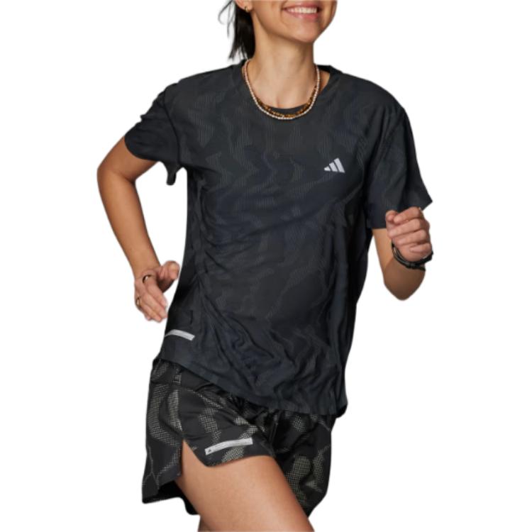 Adidas Heat.Rdy Crew Neck Sports Casual Short Sleeve Regular T-Shirt Women Tops Black IT3447