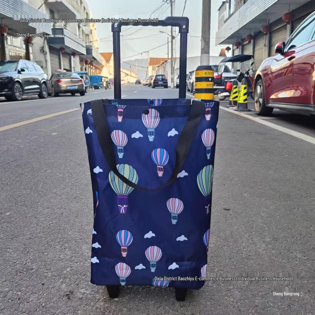 Foldable Portable Shopping Cart with Wheels