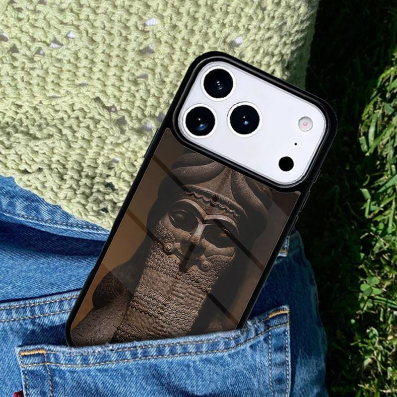 Lamassu Assyrian Mesopotamian soft Phone Case For iPhone 17 AIR 16 Pro Max 15 14 Pro 11 12 13 Shockproof Silicone Cover