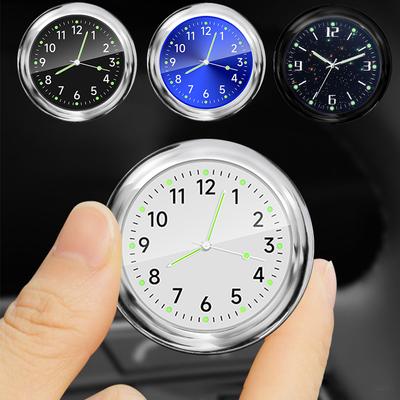 Świecący zegar samochodowy motocyklowy Auto wewnętrzny samoprzylepny Mini wodoodporny zegarek mechaniczny kwarcowy zegary samochodowe ozdoba akcesoria samochodowe