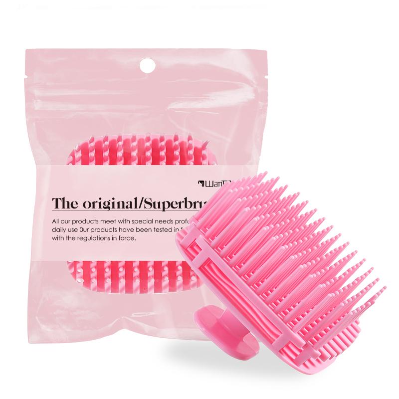 1pcs Silicone Shampoo Brush Head Scalp Massage Hair Brush Bath Shower Body Scruber High-quality Exfoliator Salon Styling Tools