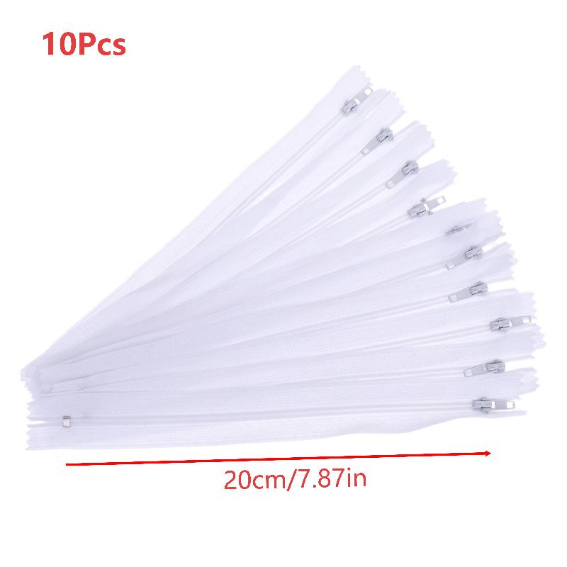 10Pcs Nylon Zippers Rust-proof Slider for Pants Garment Sewing DIY Clothing Repair Household Tailoring Craft Projects