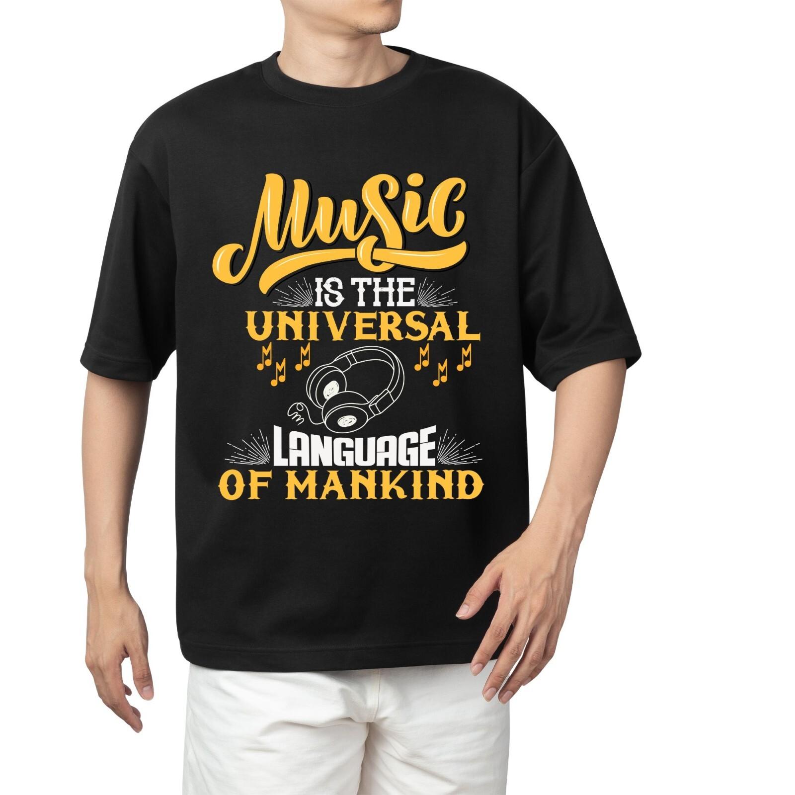 

Music Is The Universal Language Of Mankind T-shirt Men s Women s Tops Tees | Inspirational Music Tee S