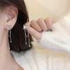 Women's Bow Tassel Stud Earrings - Niche Design, Sweet Autumn/Winter Style, Luxurious High-End Feel