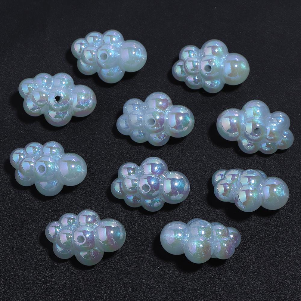10pcs/lot Cloud Acrylic Beads Colorful Loose Spacer Beads For Jewelry Making DIY Necklace Bracelets Phone Key Chain Accessories