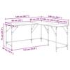 L Shaped Corner Desk Reclaimed Wood Look 149 x 149 x 75 cm Engineered Wood