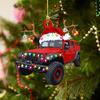 Christmas Vehicle Ornament Acrylic Truck Tractor Airplane Christmas Tree Ornament for Holiday Party Decoration