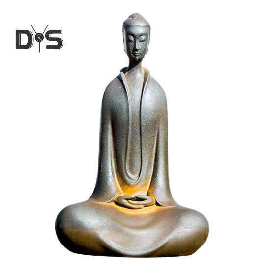 

Японская железная статуэтка Будды Дзадзэн, миниатюрная чугунная статуэтка монаха, настольная скульптура Будды для медитации, декор для дома в стиле дзен L A
