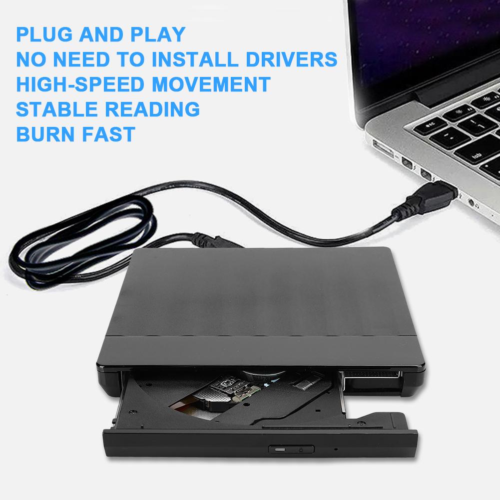 USB 3.0 Burner External Optical Drive DVD Writer PC Accessory Type C Black for WindowsXP(Black )