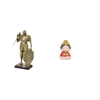 Nordic Art Knight Figurine Resin Abstract Statue Ornament Sculpture for Desk Cabinet Office Table