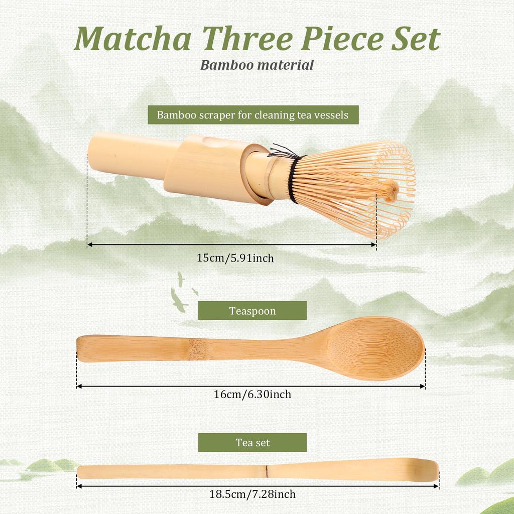 3/6Pcs Matcha Accessory Set Bamboo Japanese Matcha Whisk Kit Matcha Making Tool Tea Scoop Matcha Utensil for Drinks Tae Making