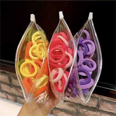 Bunte Nylon Haaraccessoires Frauen Mädchen 50 Stück/Set Zopfgummi Gummibänder Elastische Haarbänder