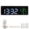 Digital Alarm Clock LED Color Display Wall Mounted Electronic Alarm Clock with Temperature Humidity Display