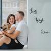 Decorazione Murale in Metallo 3 Pezzi Live Love Laugh - Segni Neri per Soggiorno, Camera da Letto, Stanza dello Studente e Cucina, Interni/Esterni