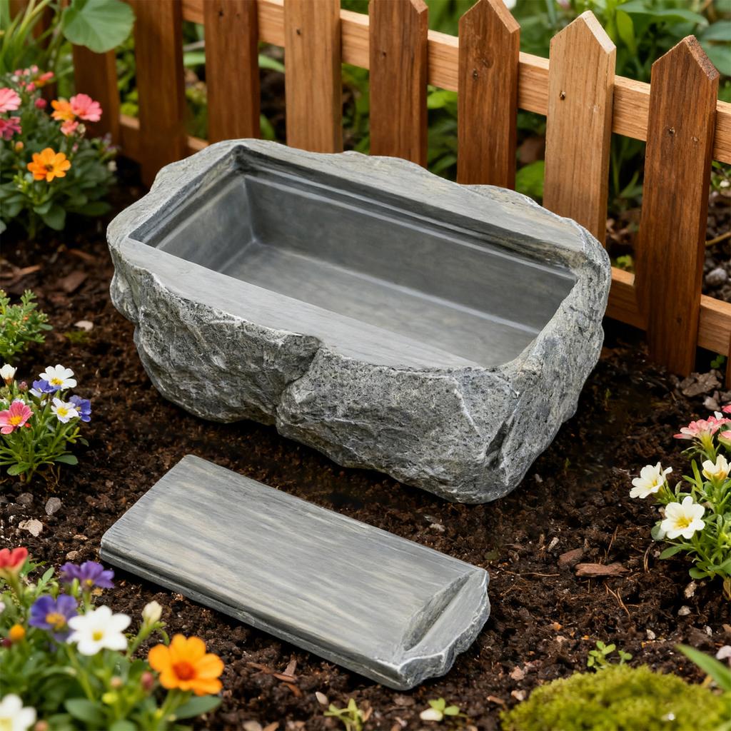 Hide A Key Outside in Rock Waterproof Resin Hidden Key Box Looks & Feels Like Real Stone for Outdoor Garden Or Yard Geocaching