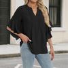 Womens Spring Tops Summer Shirts for Women Dressy Tops for Women Womens Summer T Shirts Casual Blouse V Neck Ruffle Sleeve