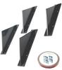 HTharros Rear Rear Underspoiler Bumper Spoiler Universal Panel Aero Parts Dress Up Black Flat 4pcs