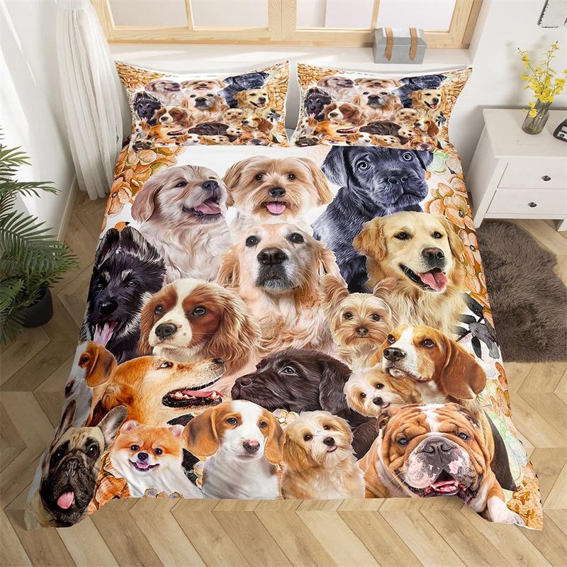 Set Husă Plapumă Pisică Copii Twin Full 3D Desene Animate Animal Set Lenjerie de Pat Microfibră Husă Plapumă Drăguță cu Animale de Companie Pentru Fete Băieți Iubitori de Pisici