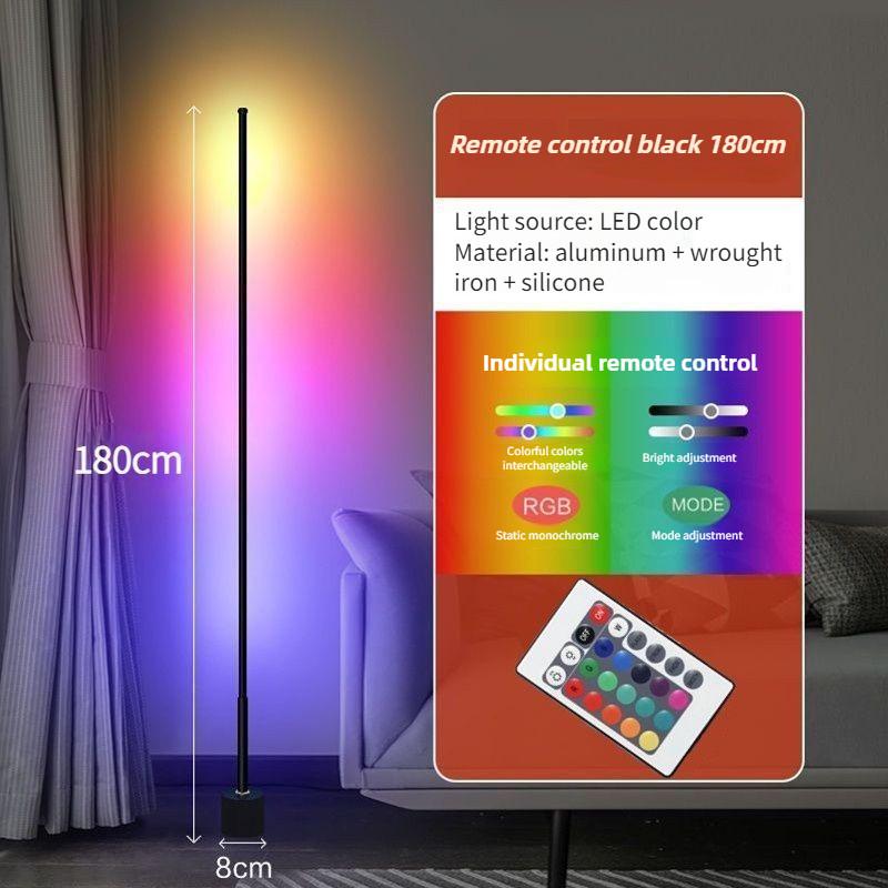 LED Modern Nordic Minimalist Light Living Room Bedroom Remote Control Luxury Standing Lights Household RGB Floor Lamp