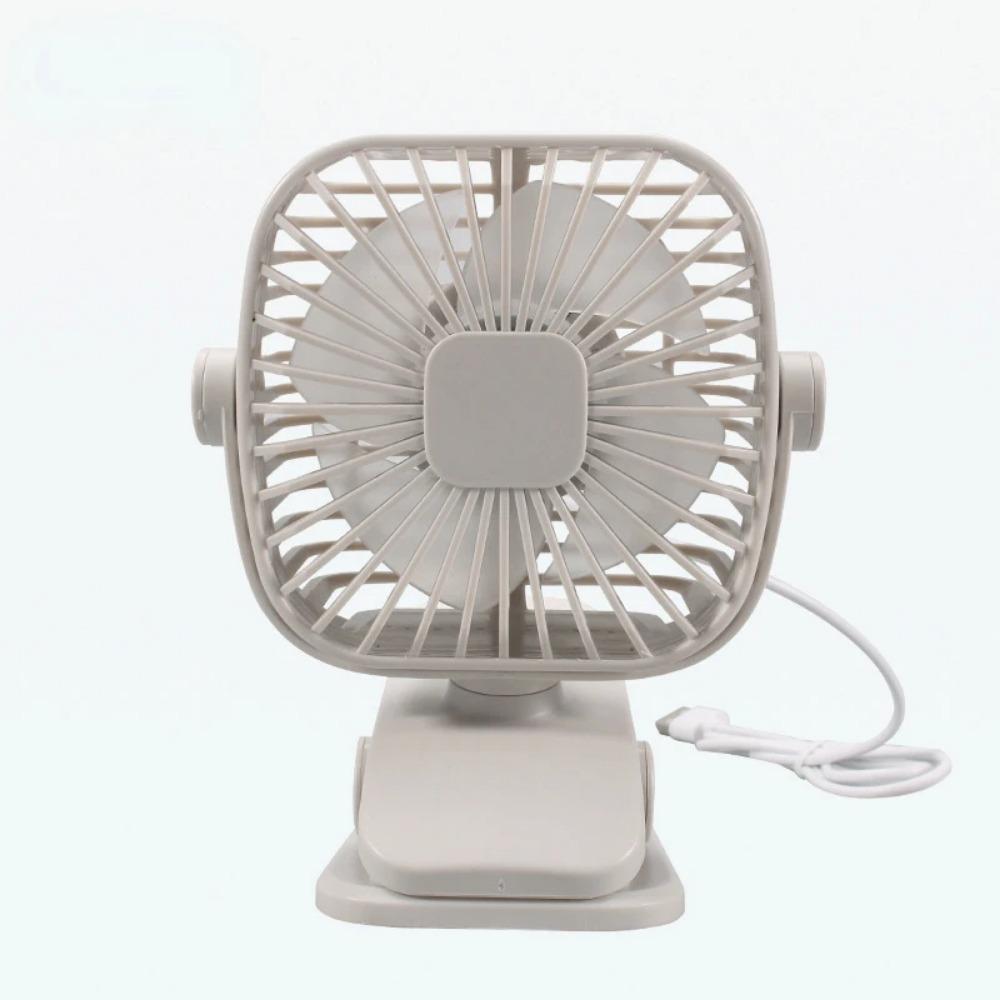Mini clip electric fan, which can rotate 720 degrees. The stand supports USB charging, and multiple gears can be adjusted.