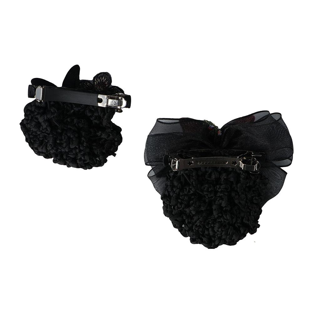 Cloth Mesh Tassels Professional Headdress Women Spring Clips Hairgrips Cover Net Korean Bun Snood