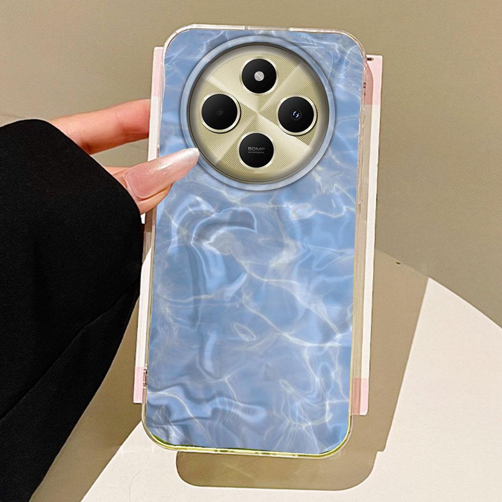 Water Texture Butterfly Flower Phone Case for Xiaomi Redmi Note 14 13 12 11 11S 10 9 10S Pro 9C 13C 14C A5 A3 A4 A3X 9C A1 Cover