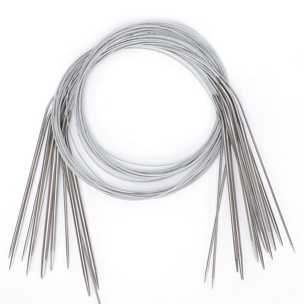 Circular Knitting Needles Stainless Steel Round Needles Various Sizes Crochet Knitting Needles