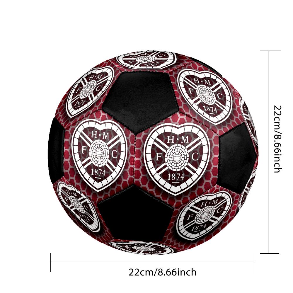 Hartes Football Club Indoor Soccer Ball Colorful Machine Stitched PVC Size 5 Team Training Competition Ready Durable High-Bounce Cool Sports Gift