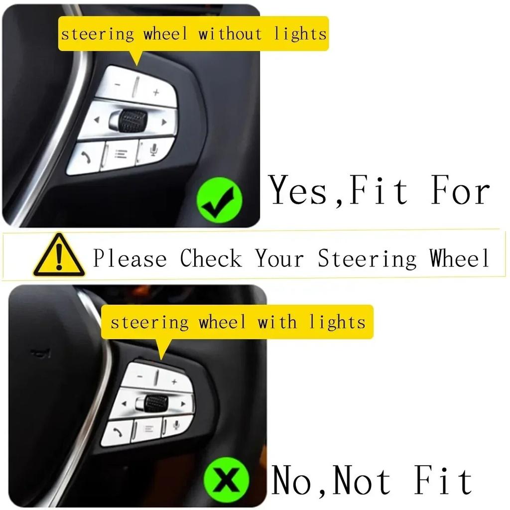 Car Steering Wheel Button Frame Trim Cover Sticker Interior Accessories For BMW 3 5 7 Series 6GT X3 X5 X7 G20 G30 G05 G07 G11