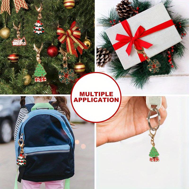1PC Enamel Backpack Decorative Clip for Keys Party Alloy Bag Pendants Christmas Keychain Gifts Storage Wallet Aesthetic